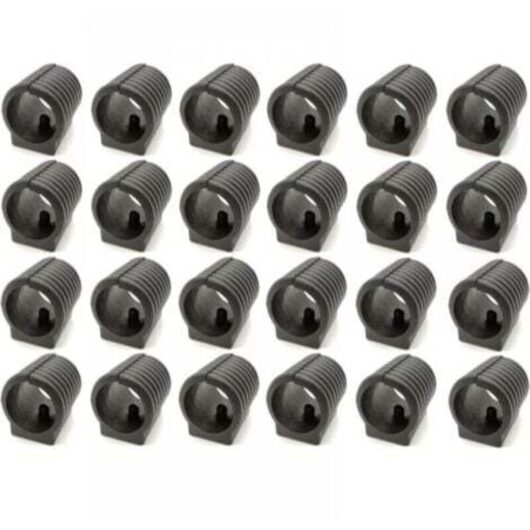 24 Pieces Furniture Glides, Plastic Chair Tube Clamping Glides, Plastic Chair Leg Glides for U-Shaped Chair Legs, Chair Leg Glides with Fasteners for