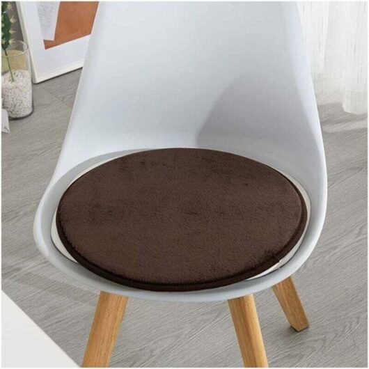 4-Pack Round Chair Pads, Memory Foam Seat Cushions, Non-Slip Chair Cushions Suitable for Dining Room, Office, and Bar Stools (A,de)