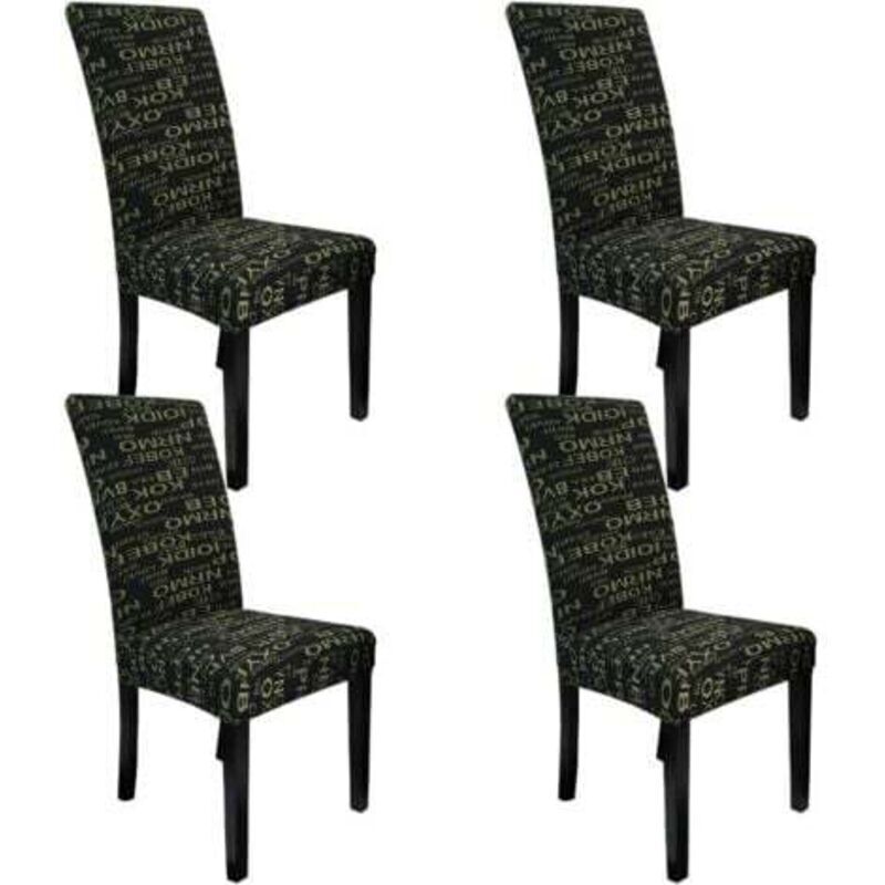 4 universal stretchable and washable Lycra chair covers for dining room