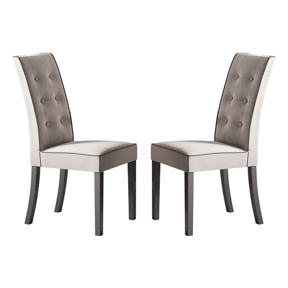 Avora Grey Fabric Dining Chairs in Pair