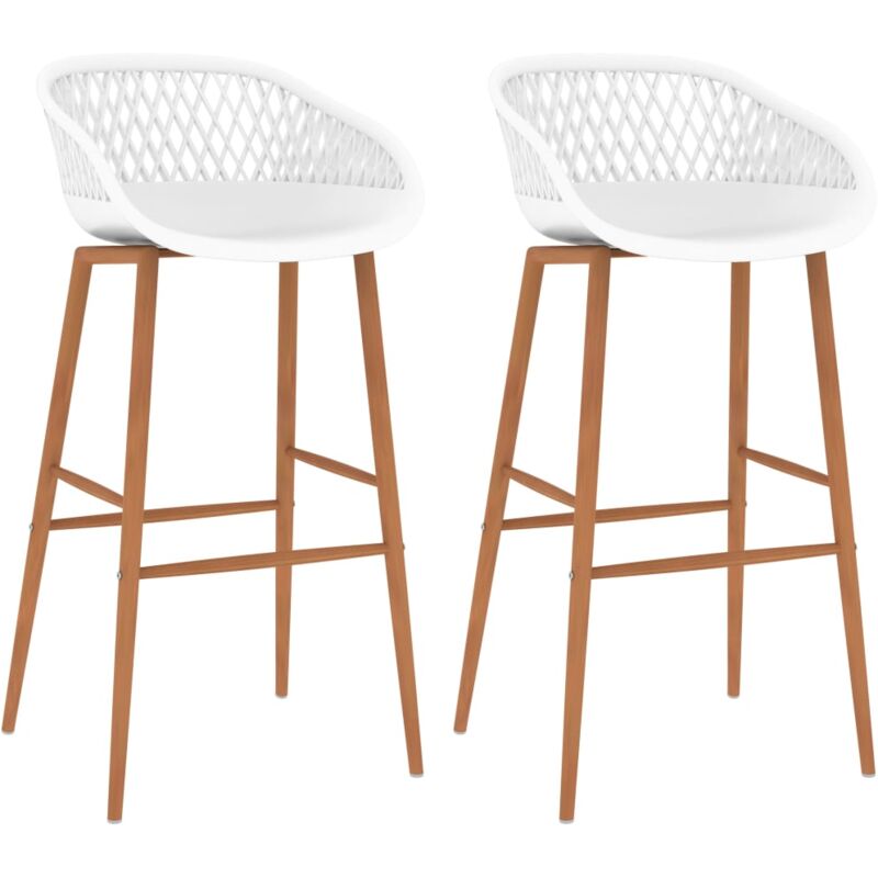 Bar Chairs 2 pcs White Vidaxl