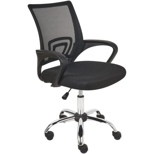 Beliani - Office Desk Chair Swivel Adjustable Height Black Solid