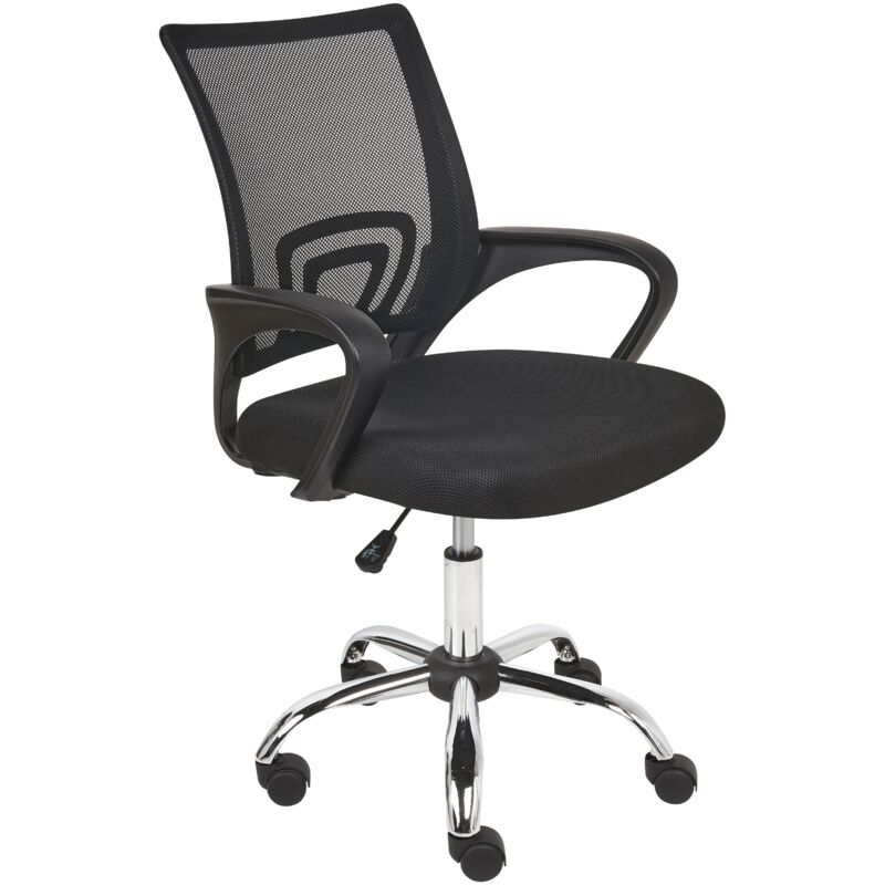 Beliani - Office Desk Chair Swivel Adjustable Height Black Solid