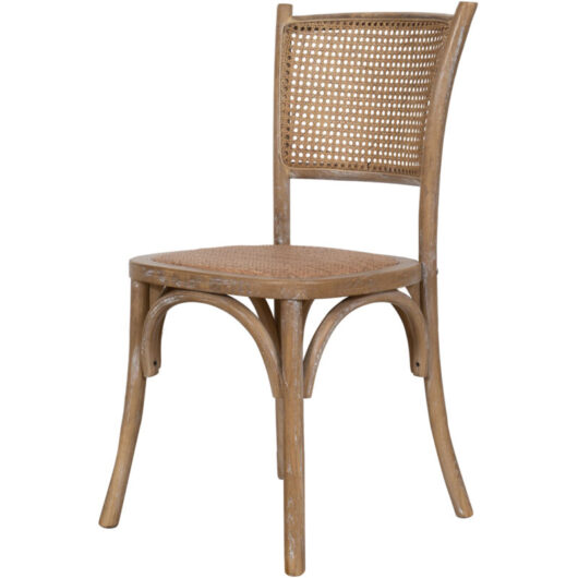 Biscottini - Kitchen chair 46x90x43 cm Wooden and rattan chair Rustic dining room chair Modern restaurant chairs Vintage Thonet chair