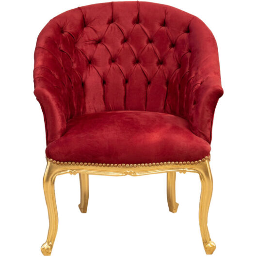 Biscottini - Wooden Chair Dining Chair Kitchen Chair 71x87x63cm Upholstered Living Room Armchair Velvet Bedroom Armchair Baroque Style