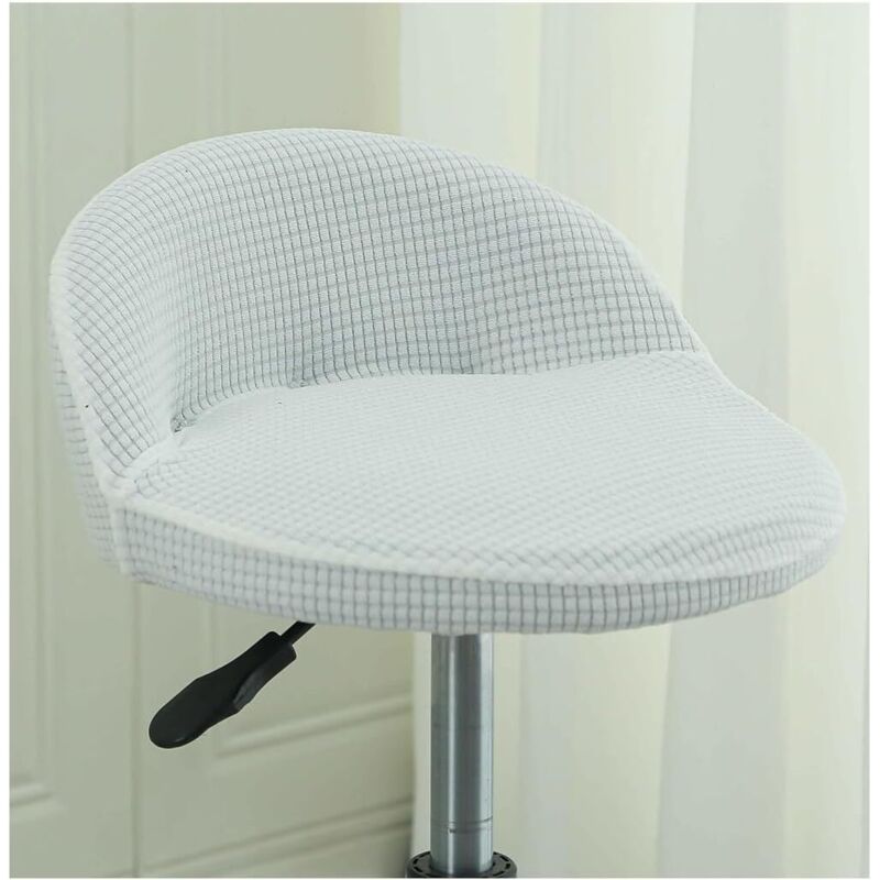 CCYKXA Round Swivel Bar Stool Cover with Small Backrest, Modern Irregular Moon Design, High Bar Stool Cover, Scandinavian Kitchen Chair Cover, Dining