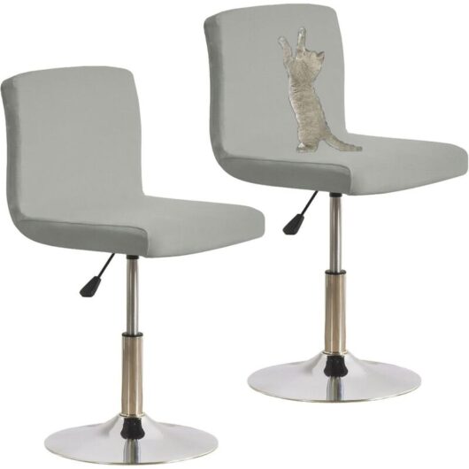 CCYKXA Set of Bar Stool Covers, Stretchable Swivel Bar Stool Chair Covers, Cat Scratch Resistant with Backrest, Washable Spandex Pub Chair Cover