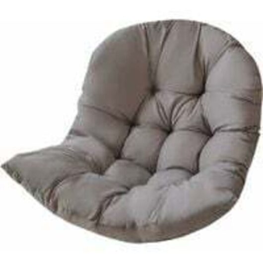Chair Cushion, Rattan Chair Cushion, Relaxing Chair Pads for Hanging Basket Swing, Basket Seat Cushion for Indoor, Outdoor, 80 x 120 cm, Grey