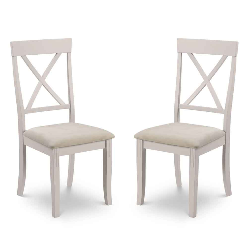 Dagan Grey Wooden Dining Chairs in Pair