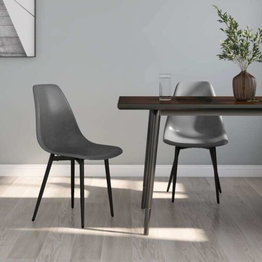 Dining Chairs 2 pcs Grey pp Vidaxl