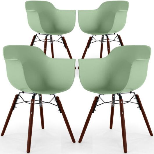 Dining Chairs - Scandinavian Design - Dark Wood Legs - Pack of 4 - Nordika