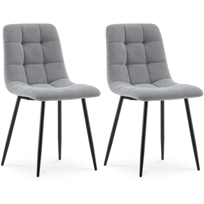 Dining Chairs Set of 2, Upholstered Kitchen Counter Chairs With Sturdy Metal Legs for Living Room, Bedroom, Kitchen Furniture