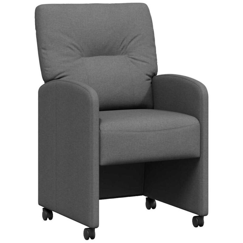 Dining Chairs with Wheels 2 pcs Dark grey 57 x 67 x 95 cm vidaXL