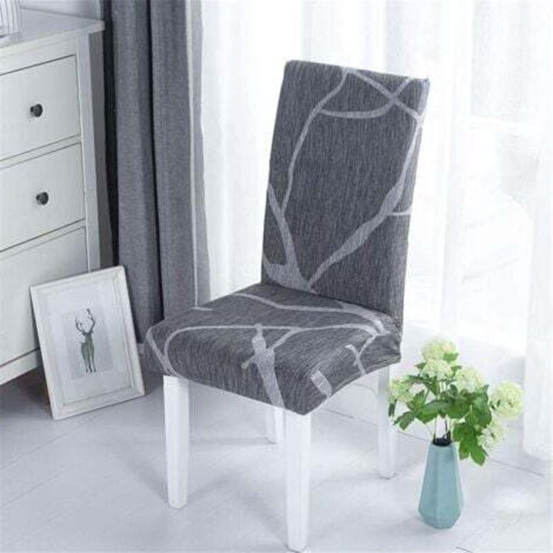 Dining chair cover, patchwork print chair cover, washable, stretchable, wedding decoration, hotel, restaurant, style B