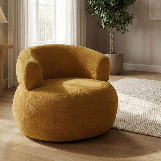 Ezrion Fabric Accent Chair in Mustard