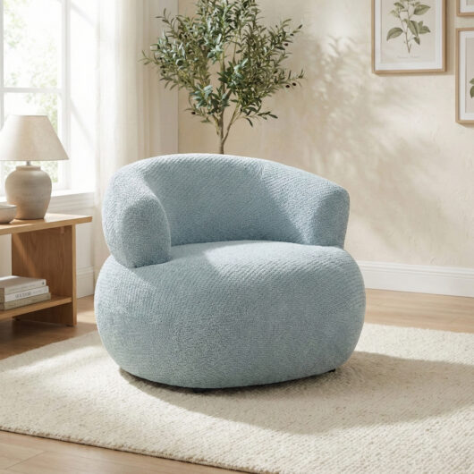 Ezrion Fabric Accent Chair in Teal