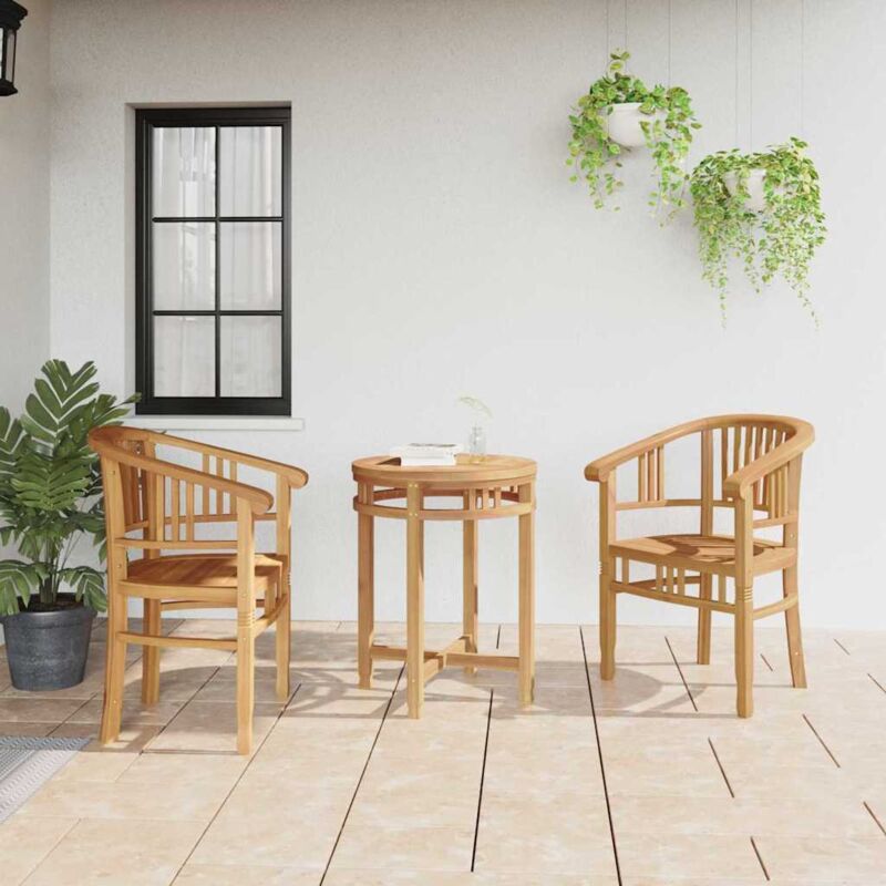 Garden Chairs 2 pcs Brown 63 x 58 x 89 cm Solid teak wood vidaXL