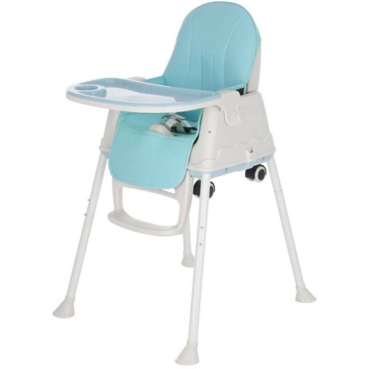 Holdfiturn 3-in-1 Convertible Baby High Chair with Adjustable Height Dishwasher-Safe Tray, 5-Point Harness & Foldable Design Ergonomic Infant Feeding