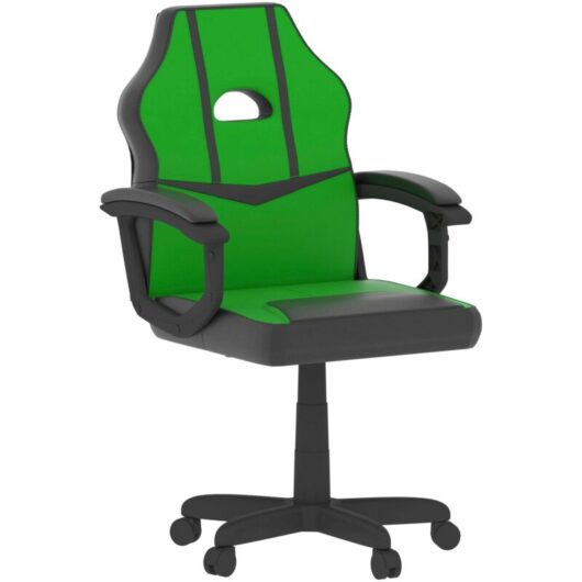Home Discount - Comet Gaming Chair Office Faux Leather Computer Desk Recliner Swivel Seat, Green-&-Black