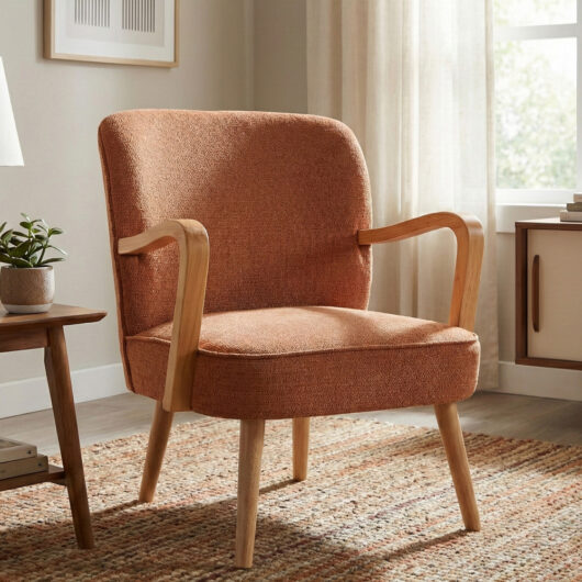 Ivorel Fabric Accent Chair in Copper