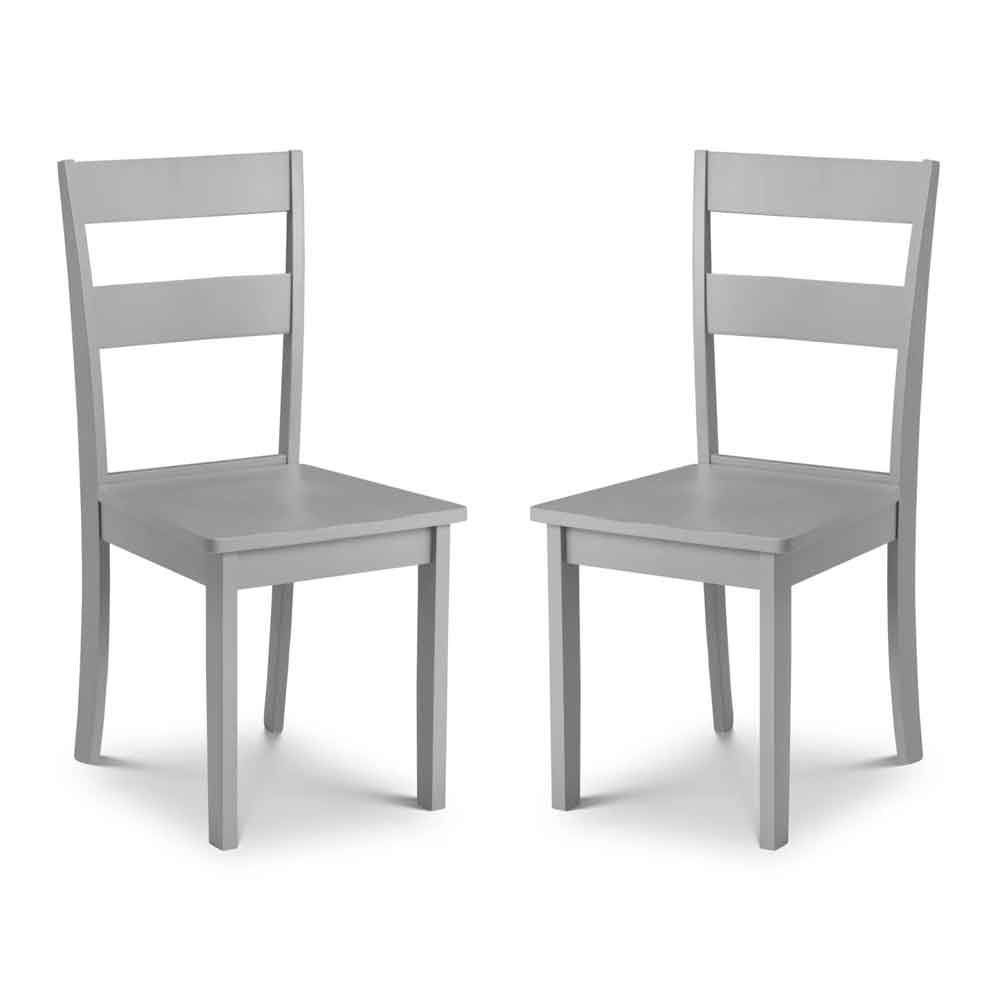 Kalare Grey Wooden Dining Chair in Pair