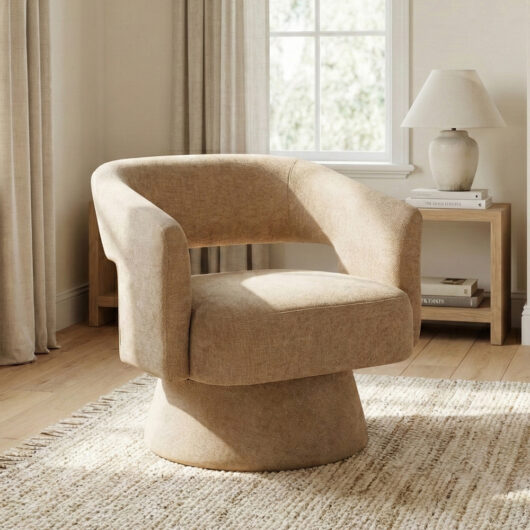 Kynel Fabric Accent Chair in Oatmeal