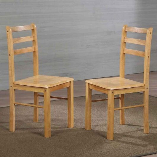 Narvio Natural Oak Wooden Dining Chairs in Pair