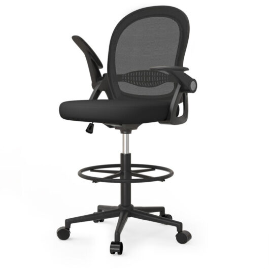 Naspaluro - Office Chair Ergonomic, Swivel Painting Chair, Desk Chairs with Footrest Ring, Height Adjustable Computer Chair, Swivel Mesh Chair with