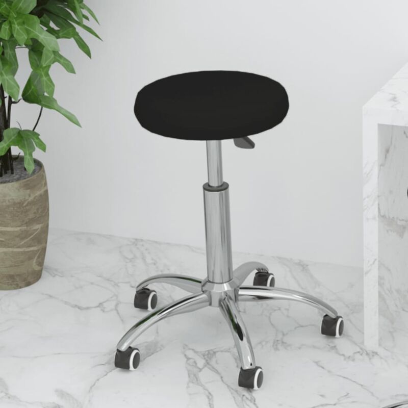 Office Swivel Chair Black Faux Leather Vidaxl