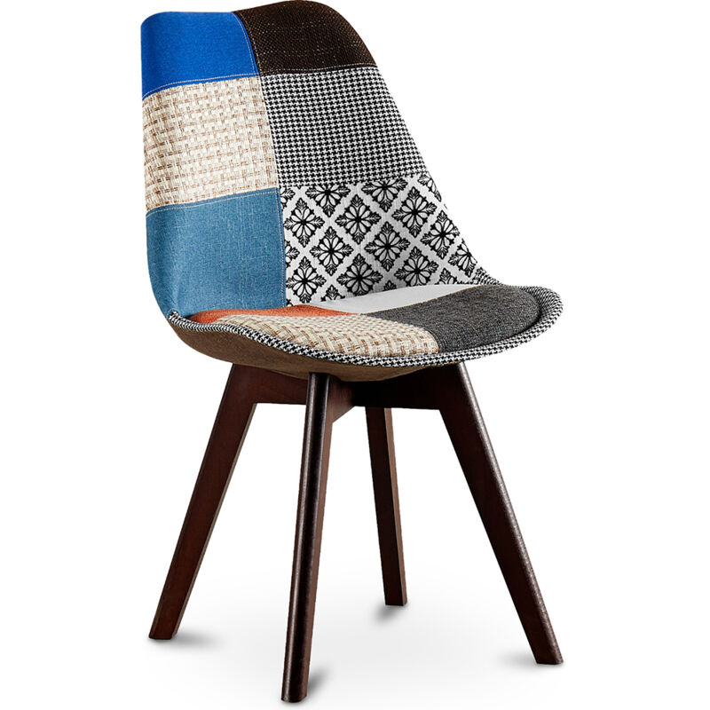 Privatefloor - Dining Chair - Upholstered in Patchwork - Pixi Multicolour