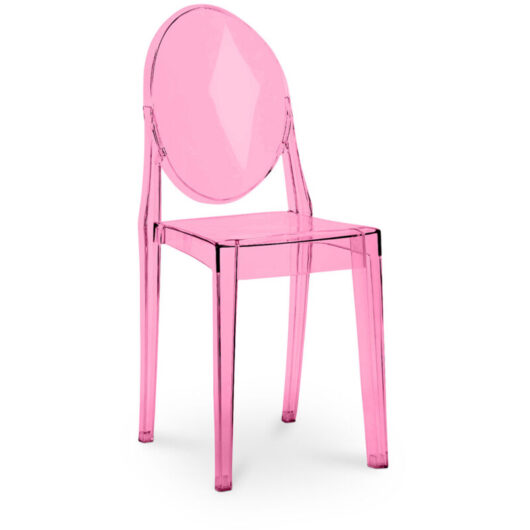 Privatefloor - Transparent Dining Chair - Victoria Queen Pink transparent