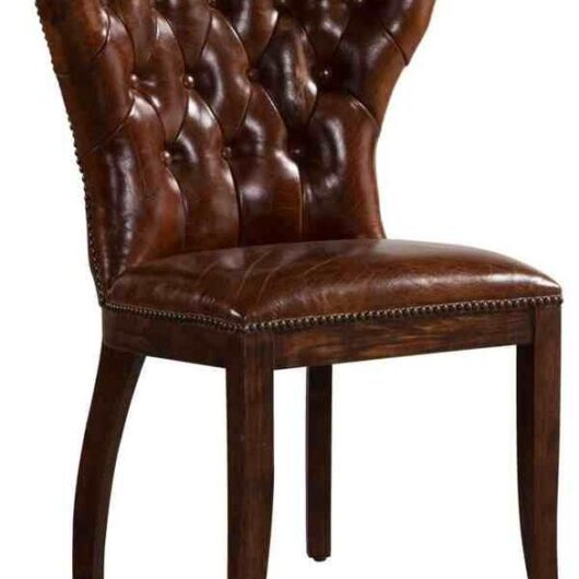 Richmond Chesterfield Vintage Distressed Leather Dining Chair