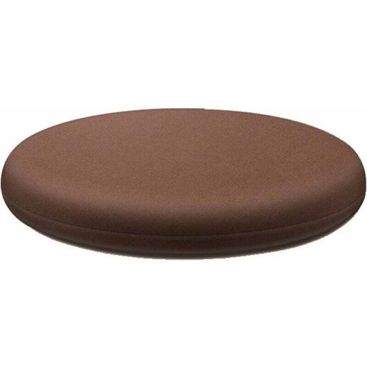Round Chair Cushion 40cm, Removable Cover Indoor Chair Cushion, Washable Dining Chair Cushion, 4cm Thick Memory Foam Chair Cushion, Brown