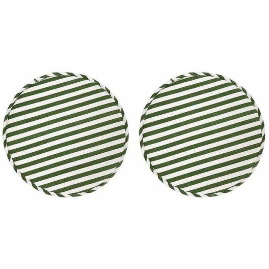 Round Stool Chair Cushions for Kitchen Dining Room Seat Cushions with Ties Set of 2 Non-Slip Cushions for High Stool Bistro Bar Chairs 13 Inch Seat,