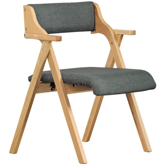SoBuy Folding Wooden Dining Room Chair with Cushion - Comfortable Folding Kitchen Chairs and Living Room Chair, Wooden Chairs for Office or Garden,