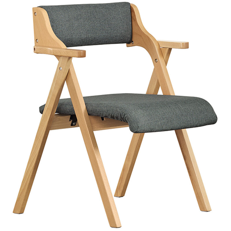 SoBuy Folding Wooden Dining Room Chair with Cushion - Comfortable Folding Kitchen Chairs and Living Room Chair, Wooden Chairs for Office or Garden,