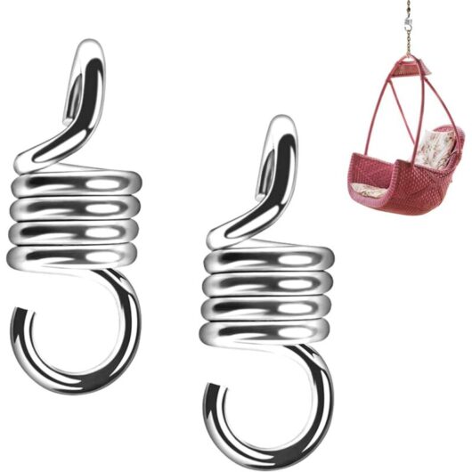Tinor - 2 Pieces Hanging Hooks 700 lbs Weight Supported Hammock Spring Spring Chair for Porch Chairs Hanging Swings