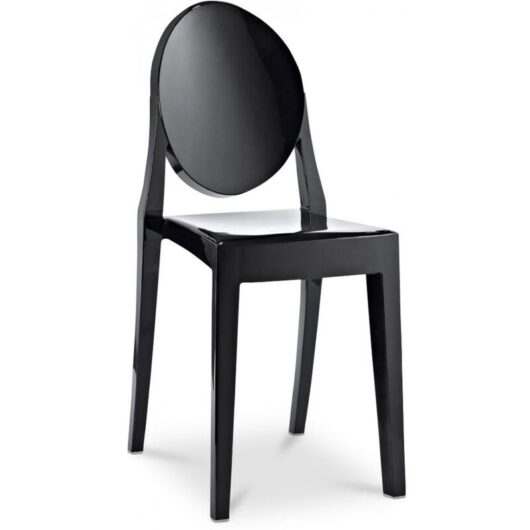 Transparent Dining Chair - Victoria Queen Black