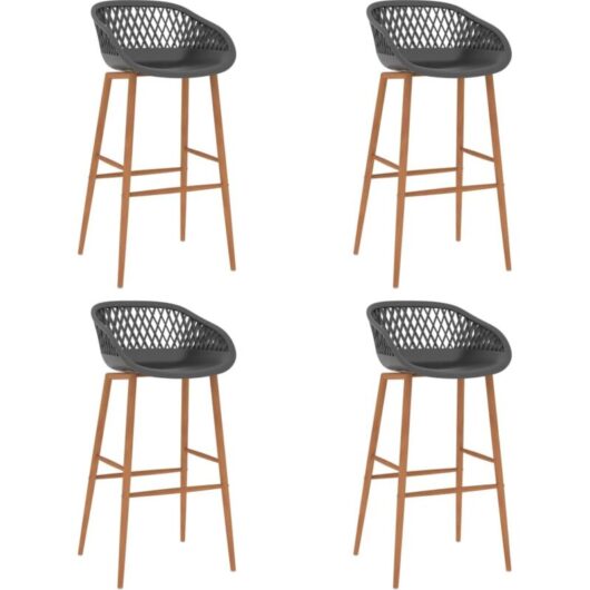 Vidaxl - Bar Chairs 4 pcs Grey