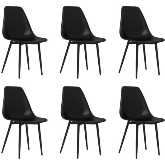 Vidaxl - Dining Chairs 6 pcs Black pp