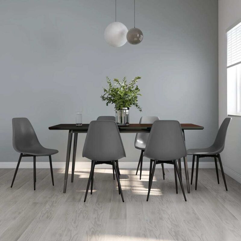 Vidaxl - Dining Chairs 6 pcs Grey pp