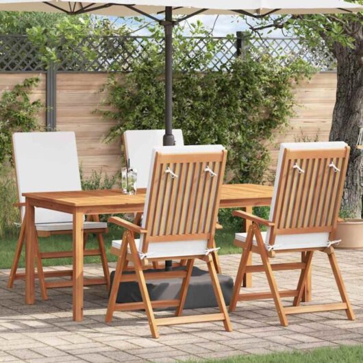 Vidaxl - Garden Chair 4 pcs Brown 57 x 71.5 x 104cm Solid Teak wood