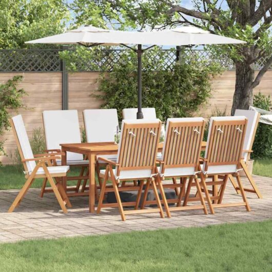 Vidaxl - Garden Chair 8 pcs Brown 57 x 71.5 x 104cm Solid Teak wood