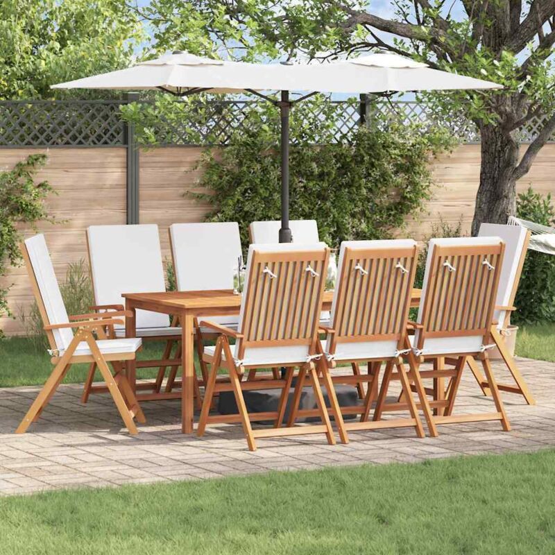 Vidaxl - Garden Chair 8 pcs Brown 57 x 71.5 x 104cm Solid Teak wood
