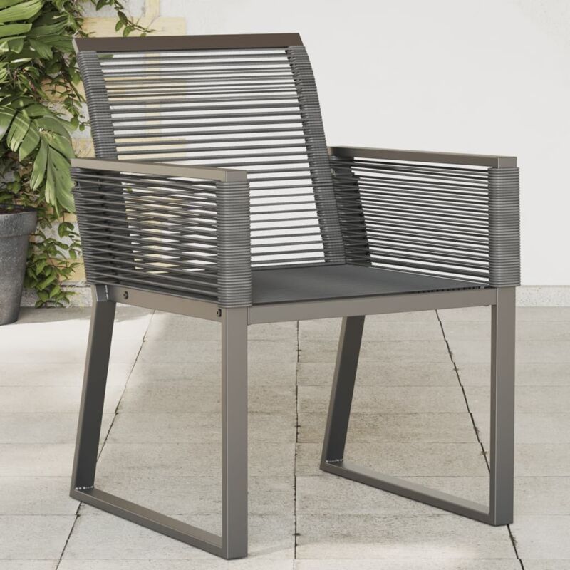 Vidaxl - Garden Chairs 2 pcs Black Poly Rattan