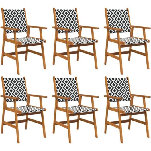 Vidaxl - Garden Chairs 6 pcs Solid Acacia Wood