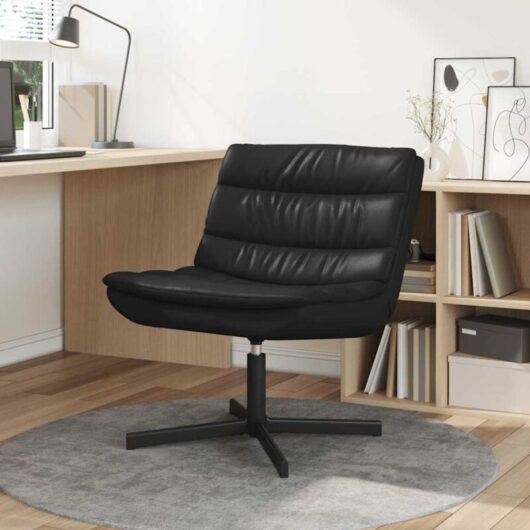 Vidaxl - Swivel Chair Black 63 x 75 x 76 cm Faux leather