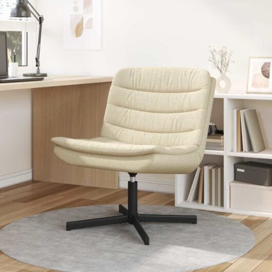 Vidaxl - Swivel Chair Cream 63 x 75 x 76 cm Fabric