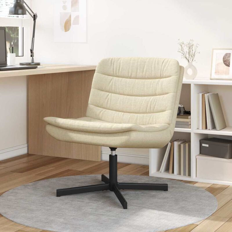 Vidaxl - Swivel Chair Cream 63 x 75 x 76 cm Fabric