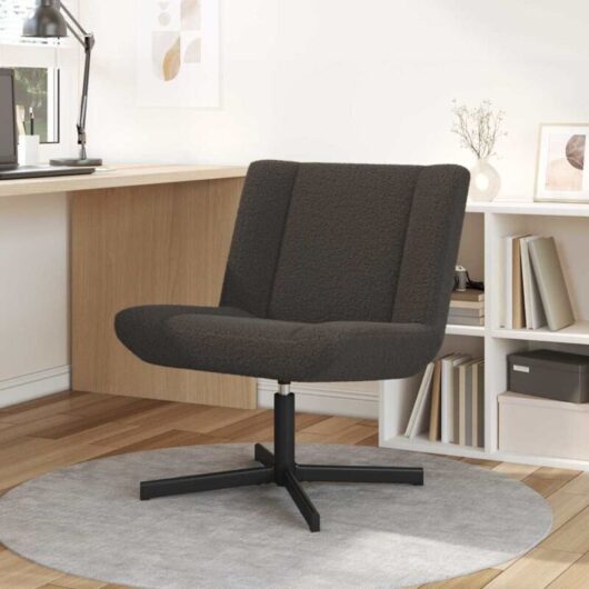 Vidaxl - Swivel Chair Dark grey 63 x 75 x 76 cm Fabric